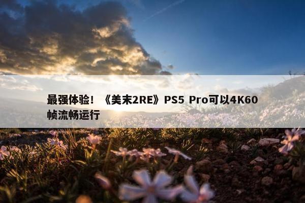 最强体验！《美末2RE》PS5 Pro可以4K60帧流畅运行