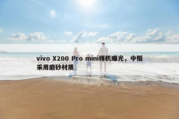 vivo X200 Pro mini样机曝光，中框采用磨砂材质