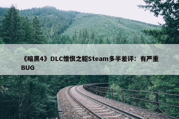 《暗黑4》DLC憎恨之躯Steam多半差评：有严重BUG