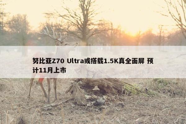 努比亚Z70 Ultra或搭载1.5K真全面屏 预计11月上市