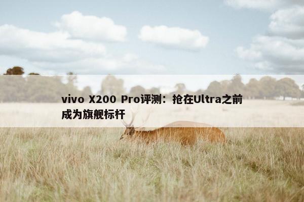 vivo X200 Pro评测：抢在Ultra之前成为旗舰标杆