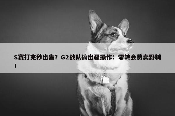 S赛打完秒出售？G2战队搞出骚操作：零转会费卖野辅！