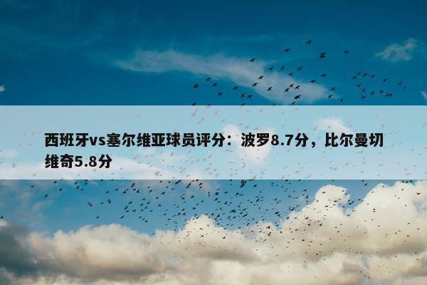 西班牙vs塞尔维亚球员评分：波罗8.7分，比尔曼切维奇5.8分