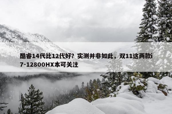 酷睿14代比12代好？实测并非如此，双11这两款i7-12800HX本可关注