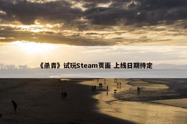 《杀青》试玩Steam页面 上线日期待定